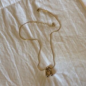 Anthropologie Bubble Letter A Monogram Necklace